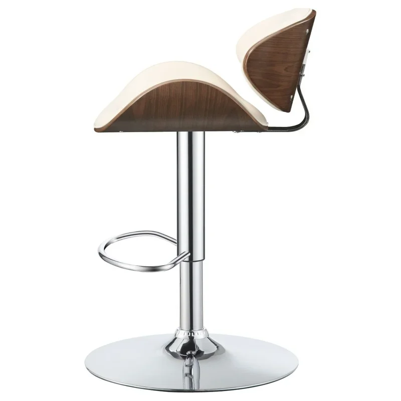Adjustable Swivel Barstools PU Leather Counter Stools 24" to 46" Bar Chairs with Backrest Modern Bar Seating Counter