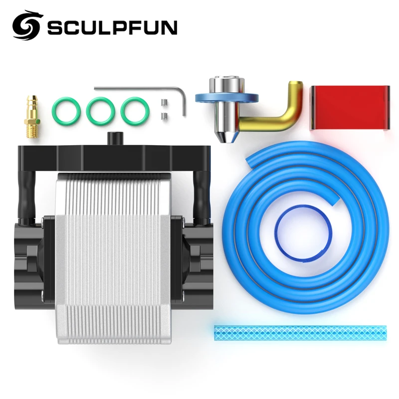 SCULPFUN S9 Air Assist Düsensatz 30 ml/Luftpumpe EU/US-Version 220 V/100 V Hochgeschwindigkeits-Air Assist Vollmetallstruktur