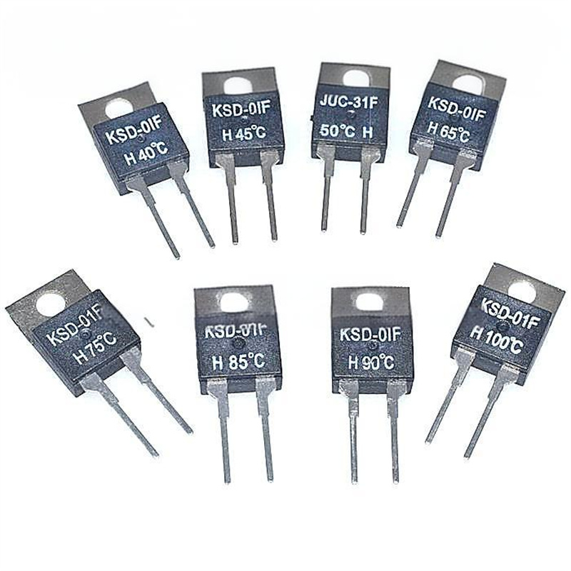 5PCS KSD-01F 40 50 60 70 80 95 100 DegC NC Normally Closed NO Normally Open 1.5A Thermal Switch Temperature Sensor Thermostat
