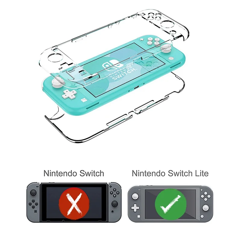 DATA FROG Nintendo Switch Lite Game Console Capa completa Capa de cristal Antiderrapante Acessórios de proteção NS