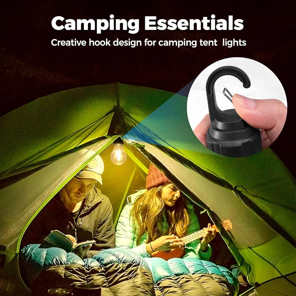 กลางแจ้ง USB ชาร์จไฟ LED หลอดไฟความสว่างสูงไฟฉุกเฉิน Hook Up Camping ตกปลาโคมไฟแบบพกพาไฟกลางคืน