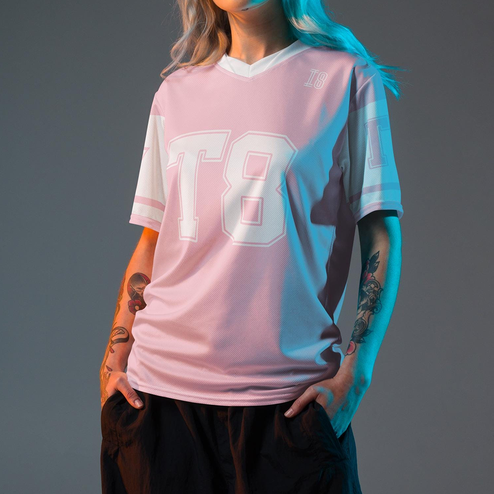Camiseta Tate McRae 2025, nueva ropa deportiva de primavera/verano para hombres y mujeres, camiseta de fútbol T8 McRae, camiseta con cuello en V, ropa y2k
