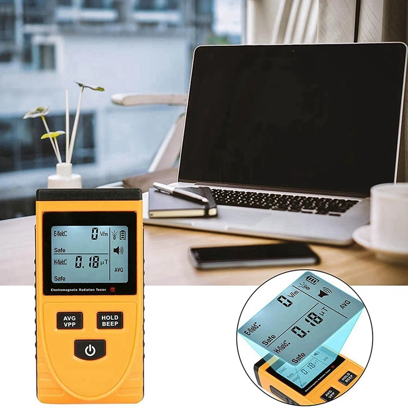 2025 New-2X Socket Radiation Detection,Portable Dosimeter Counter With LCD Display, Radioactive Detector GM3120