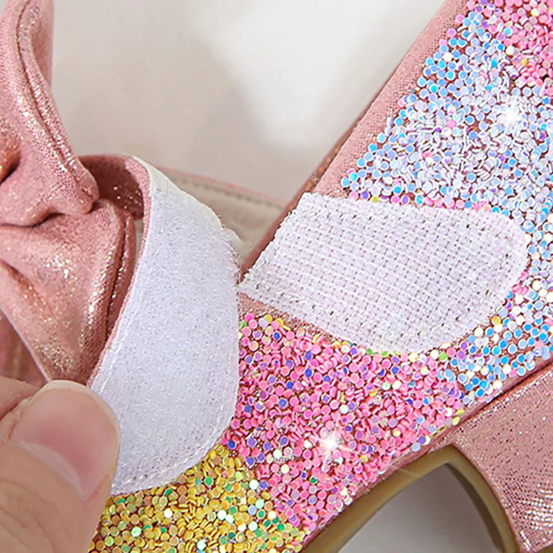 เจ้าหญิงรองเท้าสําหรับสาวเด็กรอบ Toe Soft-Sole วัยรุ่นรองเท้าส้นสูงคริสตัลเดี่ยวรองเท้า Shandals คริสต์มาสของขวัญ