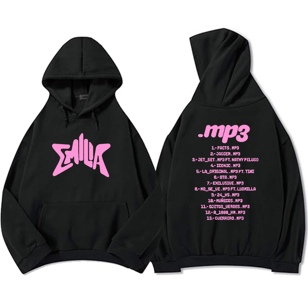 streetwear 앨범 mp3 emilia mernes 후드 힙합 남성 후드 티셔츠 sudaderas hombre 편안한 긴 소매 옷 mens