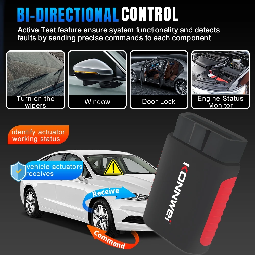 KONNWEI KDIAG MINI 2023. Pełny systemowy automatyczny skaner Reset SAS EPB Service ECU Programmer OBD OBD2 Car Diagnostic Tool pk Thinkdiag