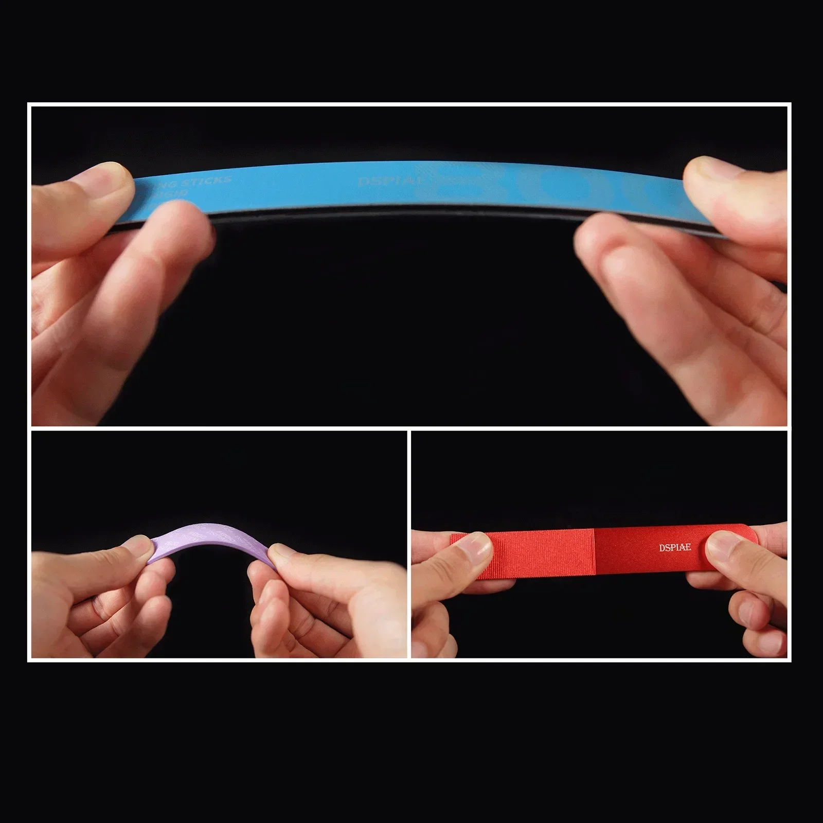 DSPIAE MSS pegatinas de lijado modelo semirrígido herramientas de pulido para modelo herramienta de pulido Hobby DIY papel de lija azul 3 unids/set