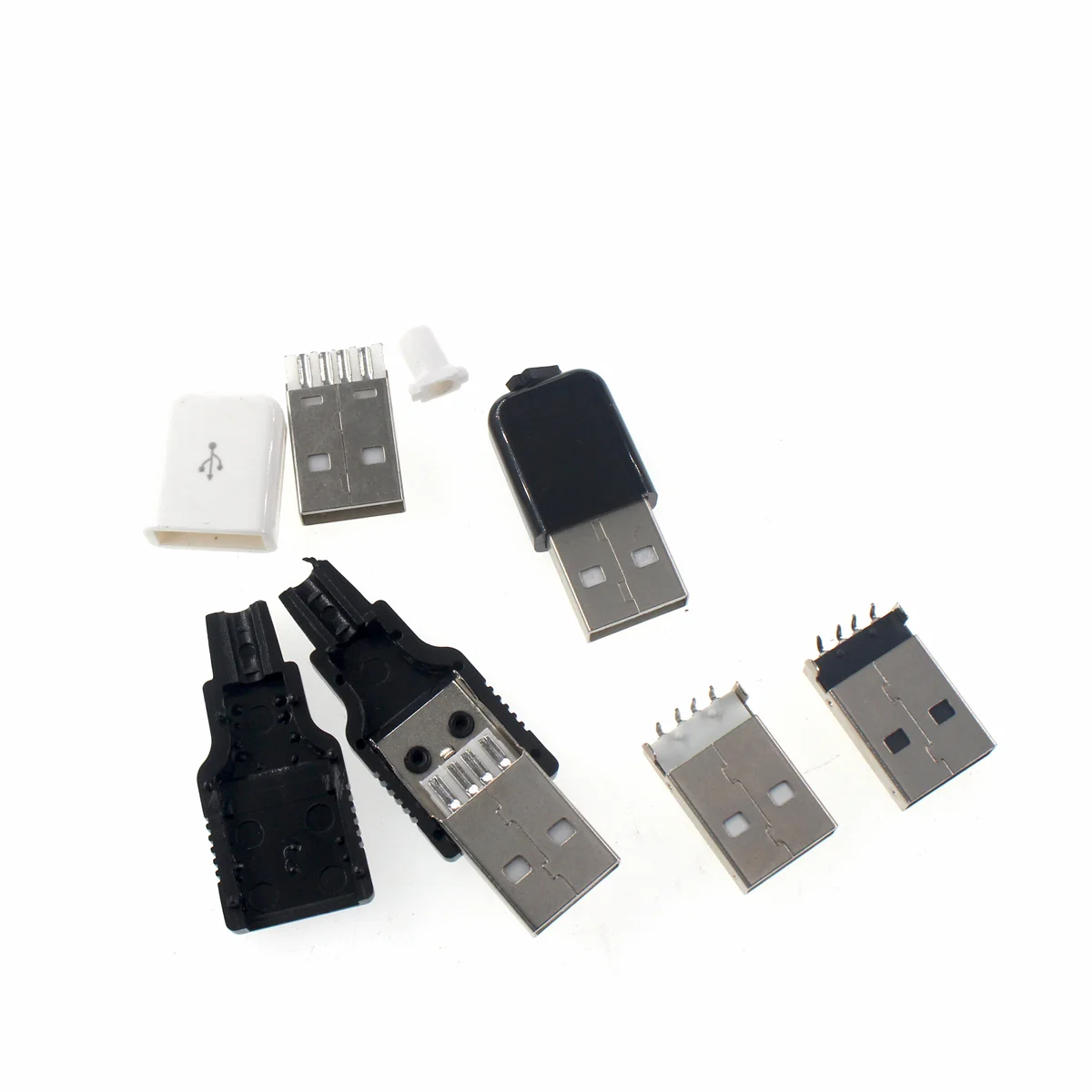 Conector USB 2,0 3,0 macho tipo A, conector PCB de 180 grados, SMT, SMD, macho, 50 piezas