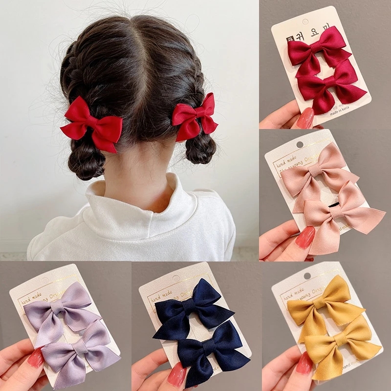 2-delige strik haarclip Elegante bloem haarclips voor kinderen Dames Set haarspeld Haaraccessoires Koreaanse stijl Haaraccessoires
