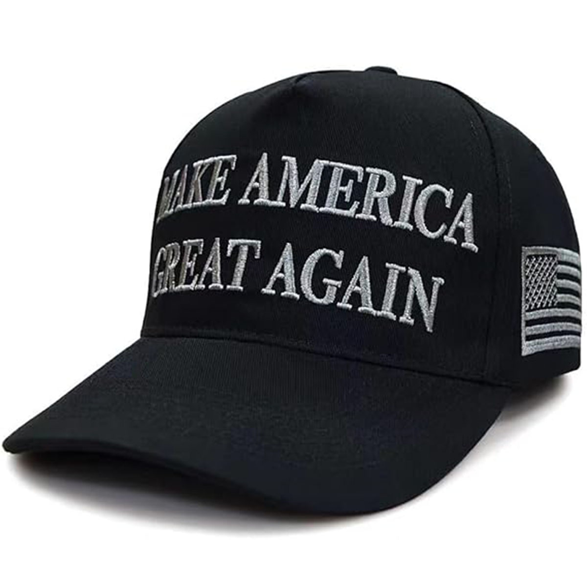 1 Stück schwarzer Hut Never Surrender Maga Hat Us bestickte verstellbare Baseballmütze schwarz