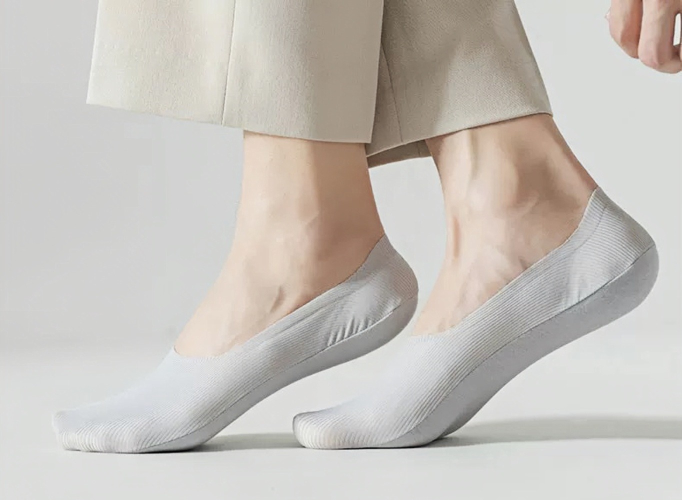 5/10 Paar Sommer-Bootssocken aus dünner Eisseide für Herren, rutschfest und fällt nicht ab, unsichtbare Socken mit flachem Mund