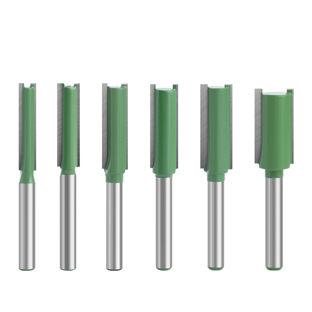 LAVIE 1 6mm Chuôi Thẳng Hơi Hợp Kim Vonfram Đơn Đôi Sáo Router Bit Phay Gỗ Cắt cho Đồ Gỗ dụng cụ MC06020