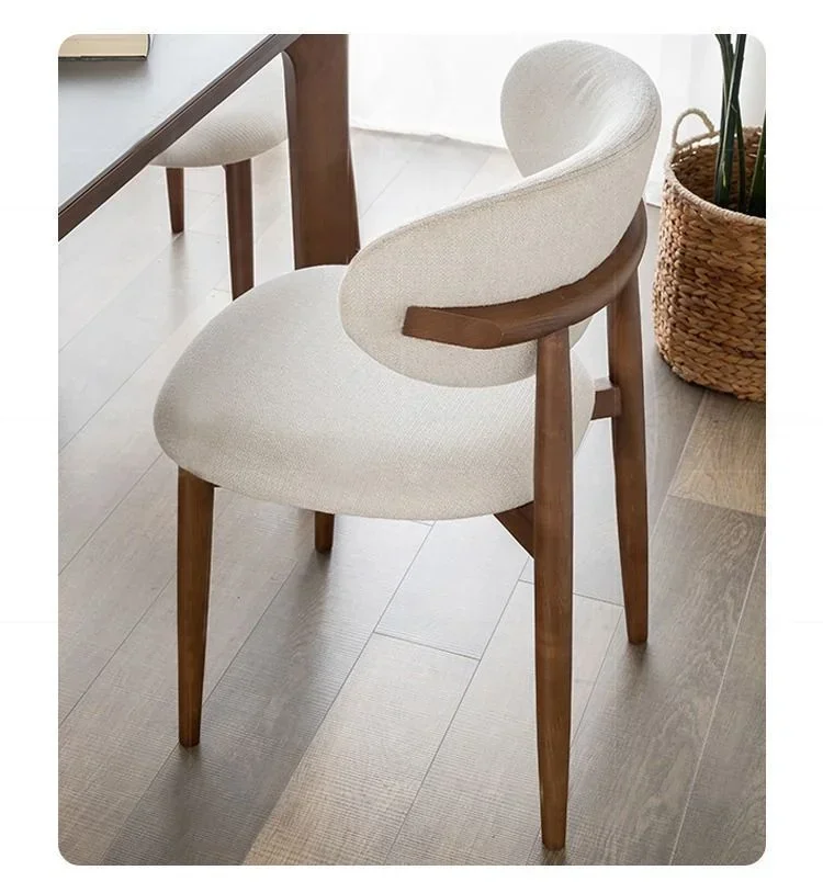 Italian Modern Dinner Chair Solid Wooden Cross Back Chair For Living Room Kitchen And Restaurant