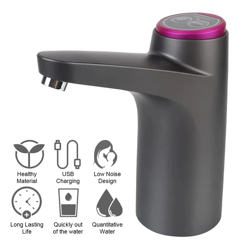 Distributore automatico di acqua elettrico Pompa dell'acqua a canna USB Bottiglia d'acqua Gallone Bottiglia potabile Interruttore Apparecchi per il trattamento dell'acqua