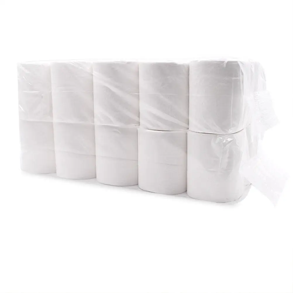 10 rollos de papel higiénico de pulpa de madera, papel reciclado suave absorbente y respetuoso con el medio ambiente, uso doméstico, sin tinte fluorescente, rollos pequeños