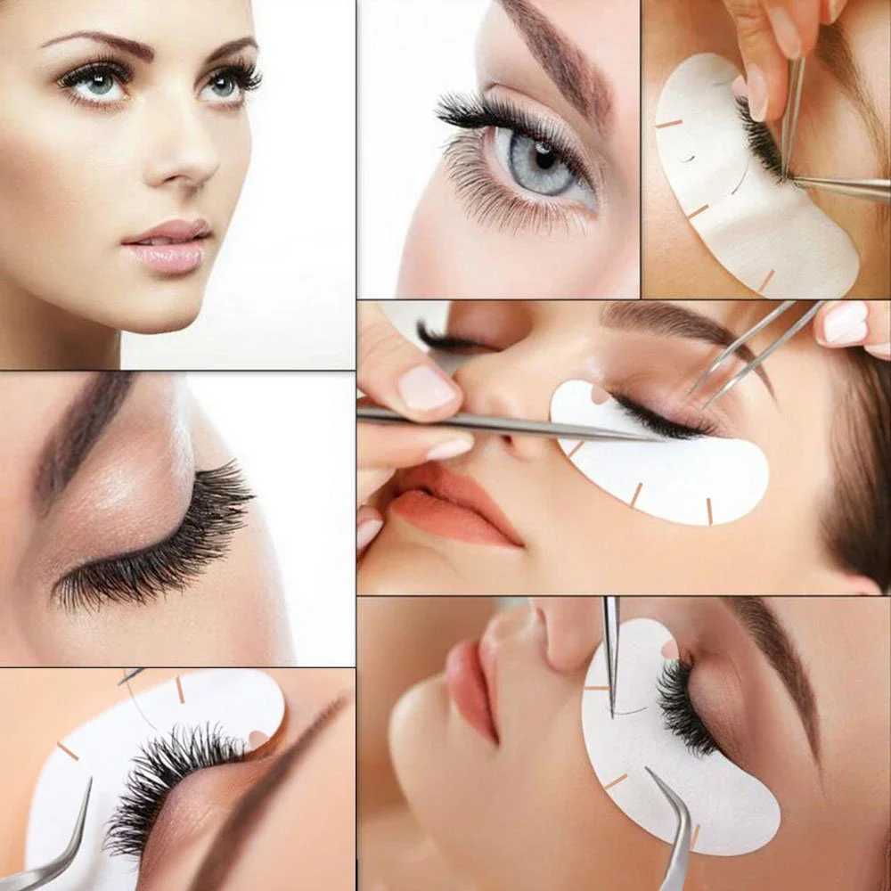 100 Paar Augenklappen, Wimpernverlängerung unter Wimpern, künstliche Wimpern, Aufkleber, Wimpernverlängerungszubehör, Patches zum Aufbau von Augenlidern