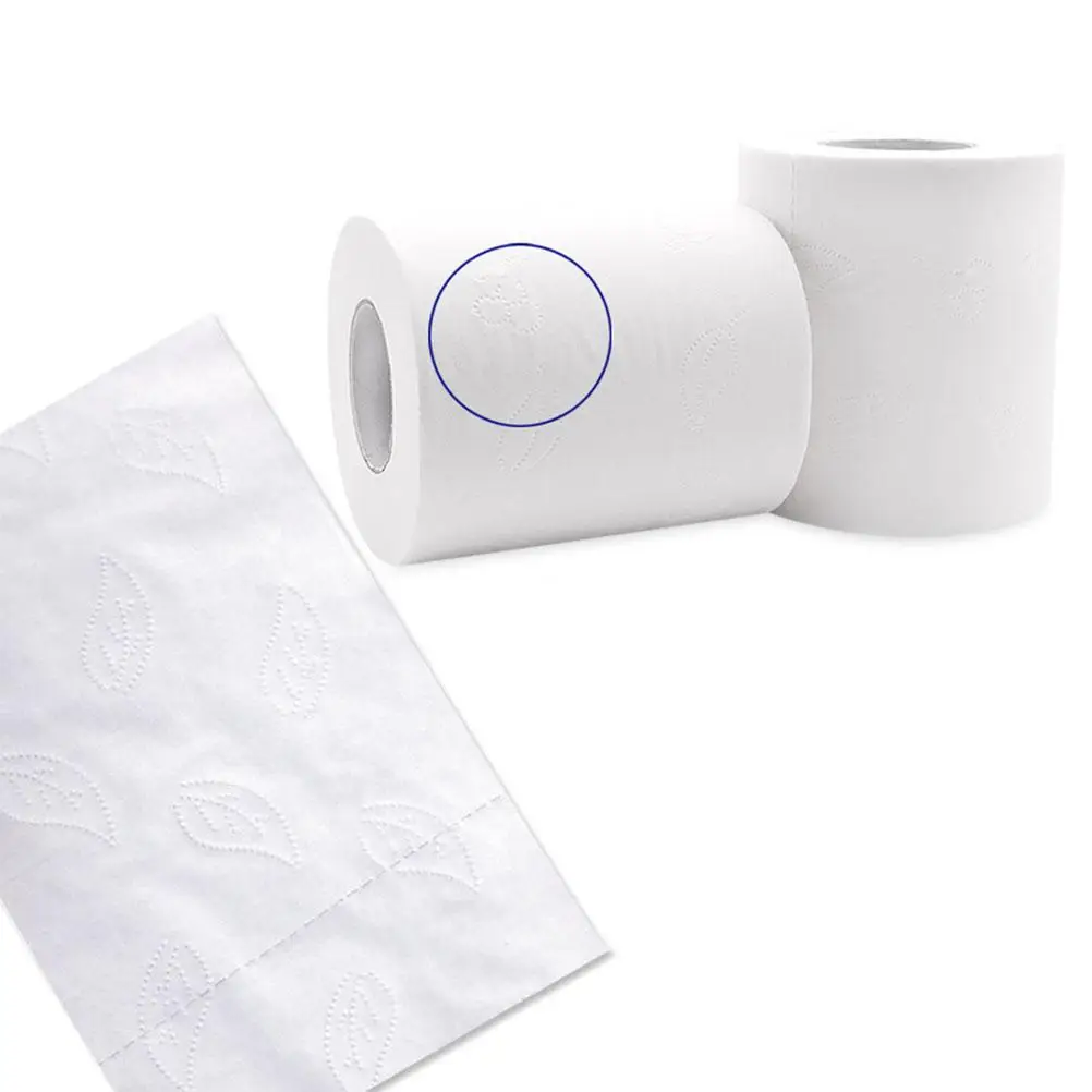 10 Rolls Toilet Paper Wood Pulp Soft Absorbent Environmentally Friendly Recycled Paper Home Use No Fluorescent Dye Small Rolls