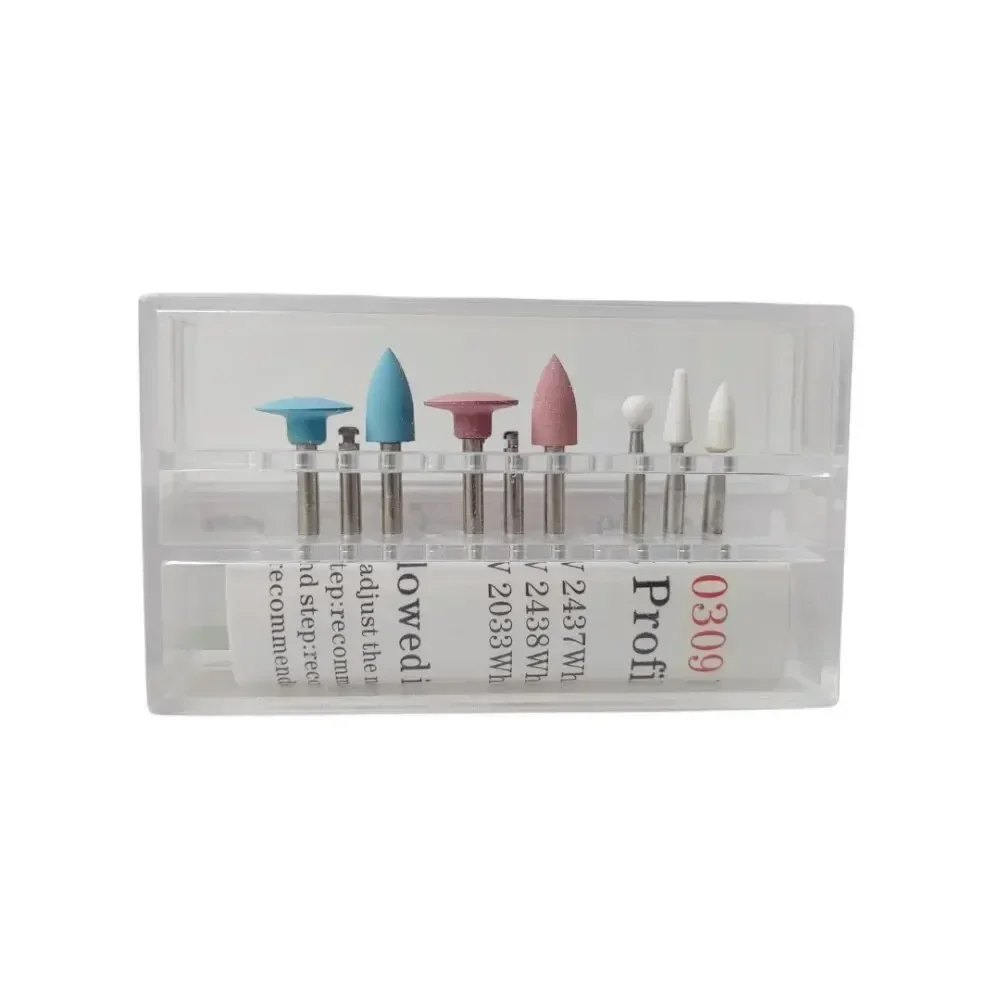 9 ชิ้น/กล่องทันตกรรมคอมโพสิตขัดสําหรับ Low Speed Handpiece Contra มุมชุด RA0309 เรซิ่นขัดชุดขัด