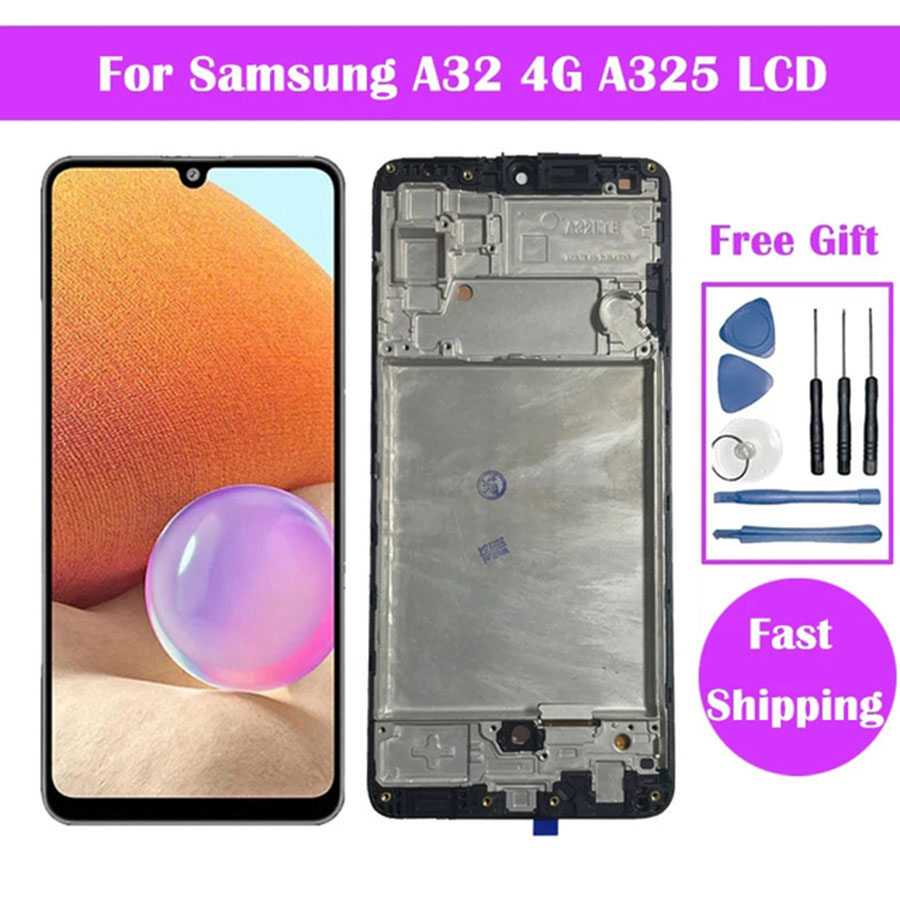 Incell สําหรับ Samsung Galaxy A32 4G LCD SM-A325F SM-A325M จอแสดงผลหน้าจอสัมผัสสําหรับ Samsung A32 5G จอแสดงผล SM-A326B