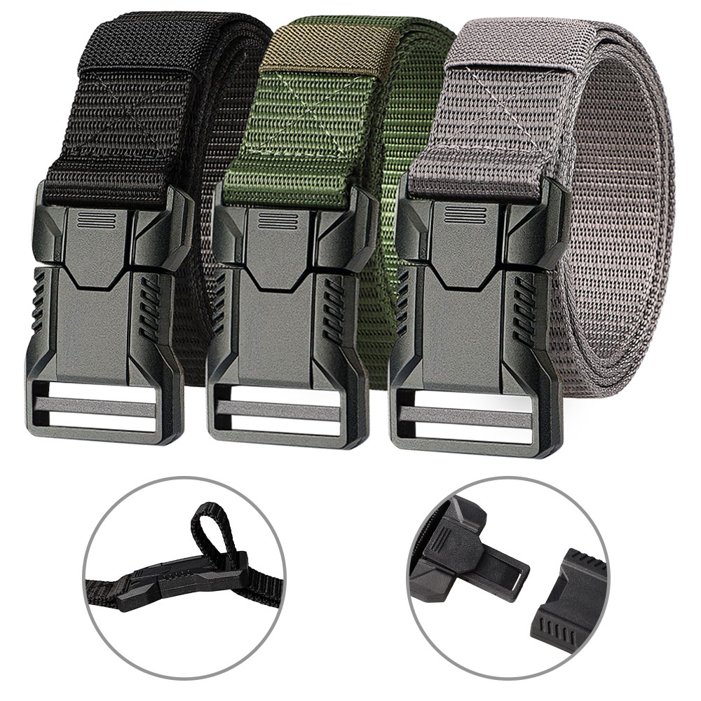 1Pcs Men's Tactical Sports Belt Adjustable Quick Release Buckle Multipurpose Outdoor Training Mountaineering Belt For Ideal Gift