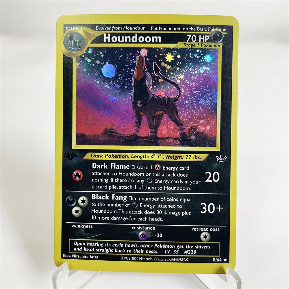 ホログラフィック PKM コレクションカード PTCG プロキシカード ブルーコア紙カード キッズ PKM ダークライチュウ/ドラゴナイト/アンブレオン/スイコンク