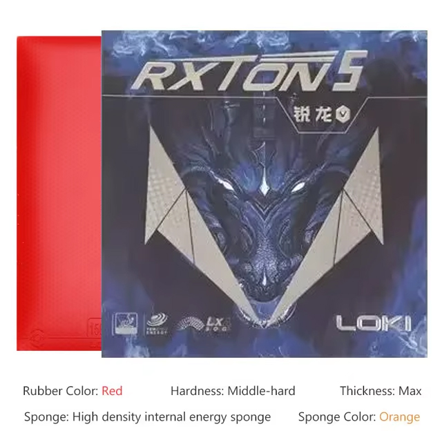 LOKI RXTON 1 3 5 7 Tafeltennisrubber Sticky Ping Pong Rubber Topsheet met vooraf afgestemde elastische spons Loki Rubber paletas de
