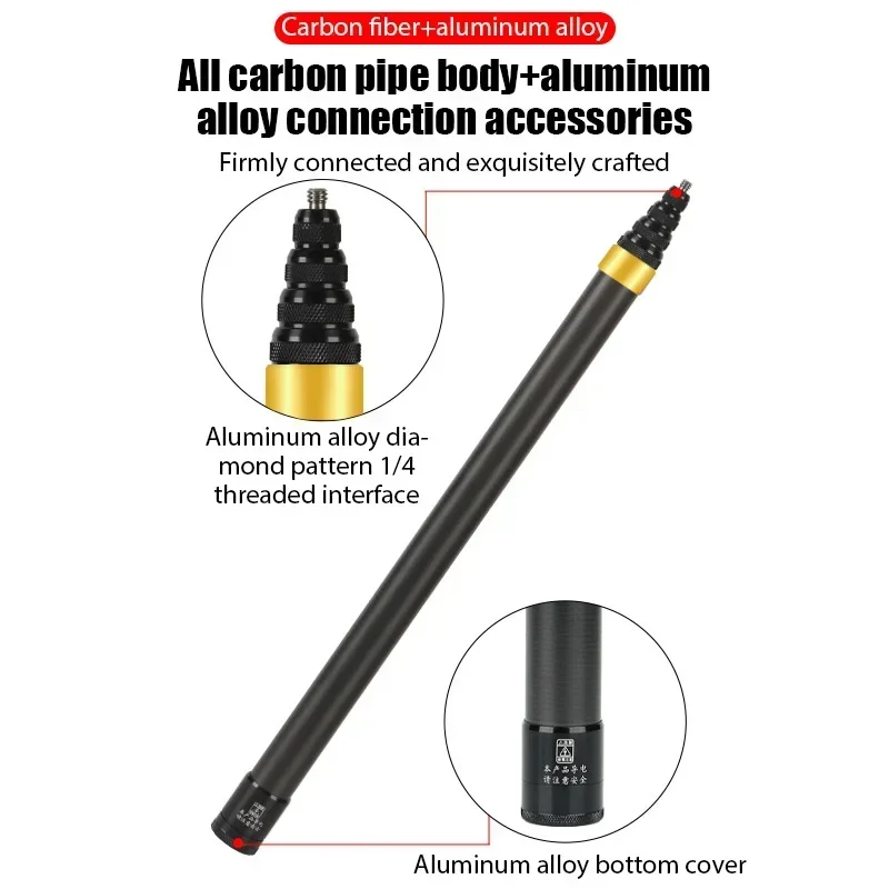 Bastone selfie invisibile in edizione estesa in fibra di carbonio per Insta360 X3 GO3 Action 4 Accessori 300CM per DJI GoPro Selfie Stick