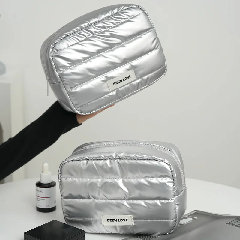 Bolsa de maquillaje de gran capacidad, organizador de viaje, bolsa de cosméticos portátil, bolsa de almacenamiento multifuncional
