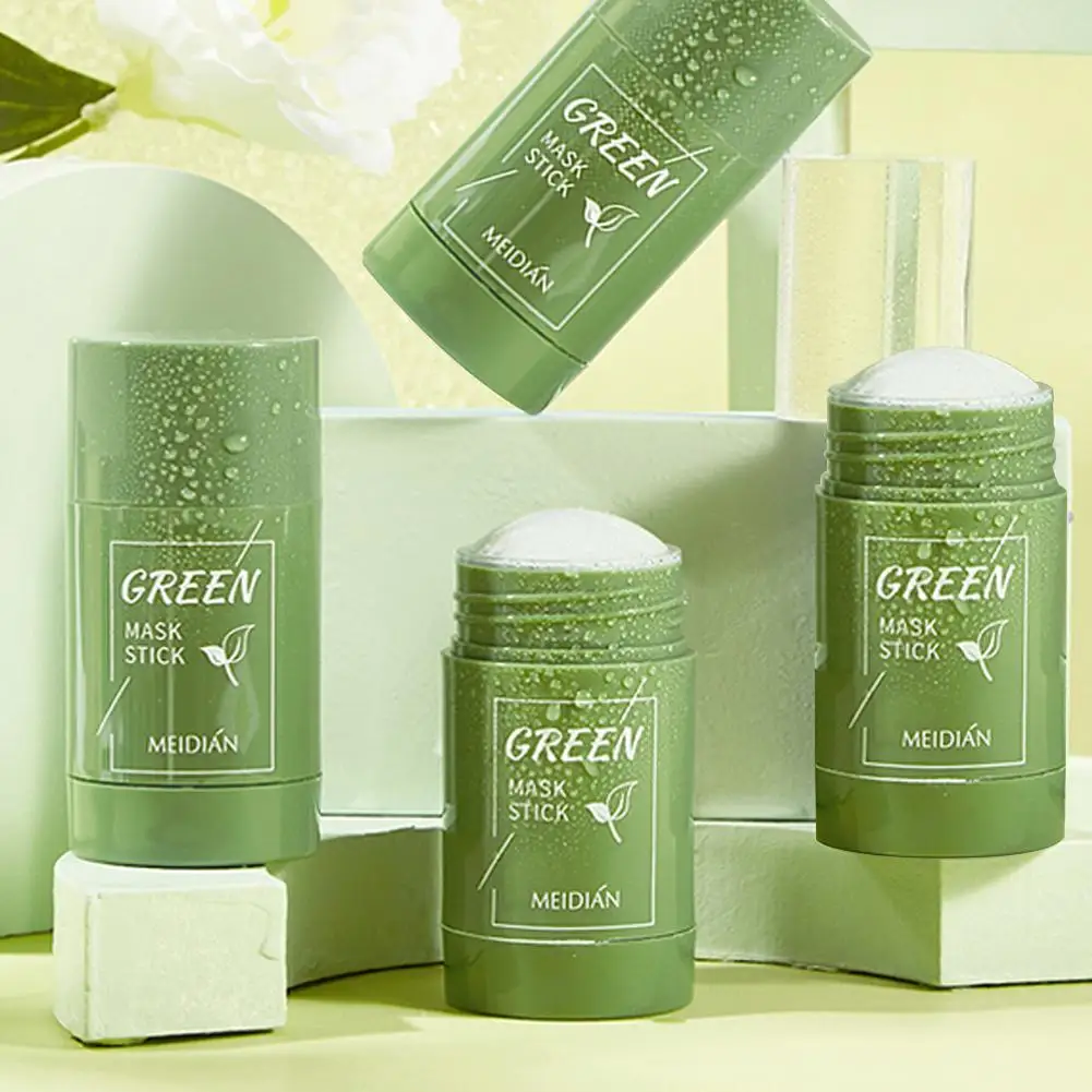 Face Clean Mask Green Tea Cleansing Stick Mask Shrink pores Deep Blackhead Remover facial Moisturizing Deep Cleansing Mask Film