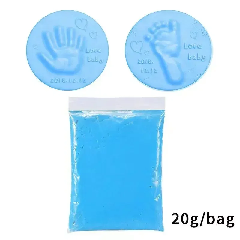 20/40g เด็ก DIY มือและรอยเท้า Soft Clay Fluffy วัสดุ,เด็ก Handprint Imprint และเท้าพิมพ์โคลน,handprint ลายนิ้วมือ