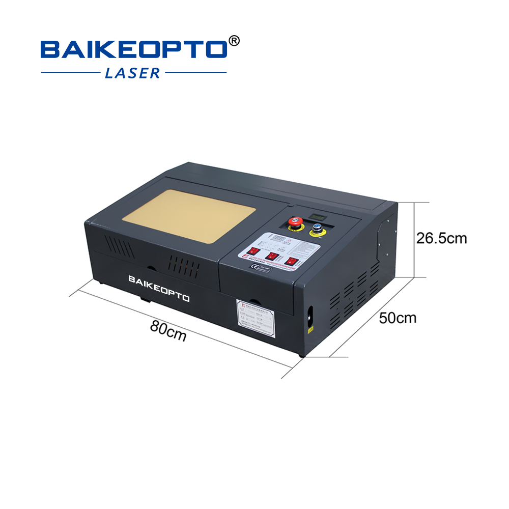 Baikeopto 50 W CO2 3020 Lasergravur-Schneidemaschine für Acryl, Holz, Bambus, Leder, Gummi