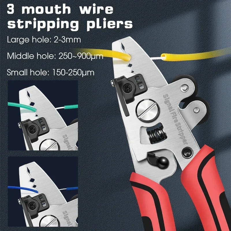 Signal Fire ZSQ-09 Pelacables de fibra óptica 9 en 1, tijeras pelacables