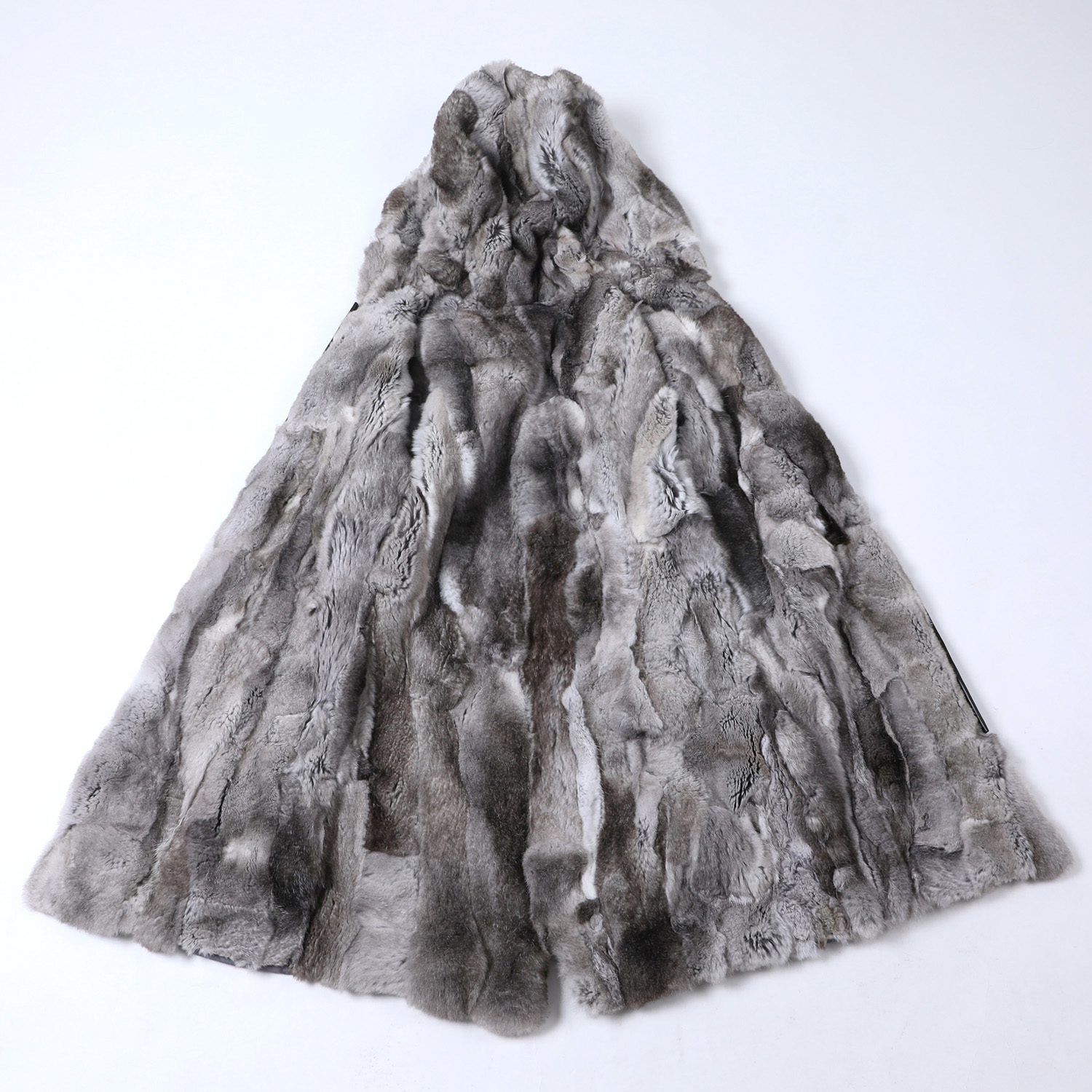 Doublure naturelle en fourrure de lapin de raton laveur de renard véritable pour Parka