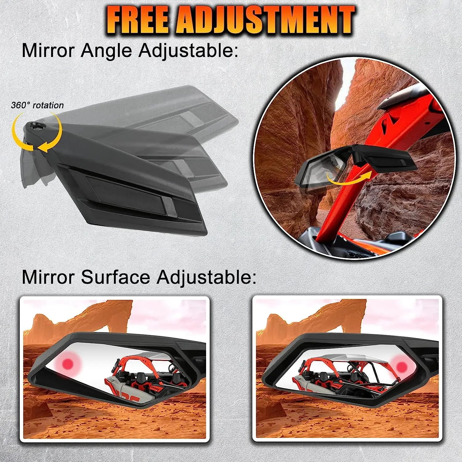 Maverick X3 Espelho Lateral Retrovisor Estilo de Corrida Compatível com Can Am Maverick X3 XRS XDS MAX Off-road 2017 2018 -2023