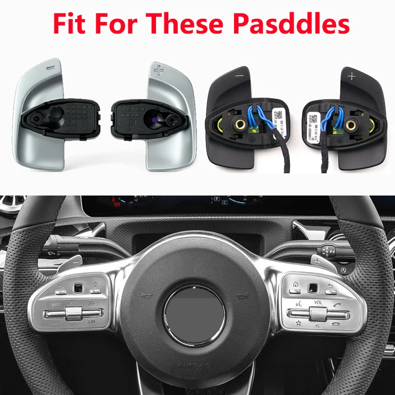 Für Mercedes-Benz A-Klasse W177 V177 B C E Klasse W205 W246 W213 GLA Auto Lenkrad Paddle Shifters Aluminium Schaltwippe