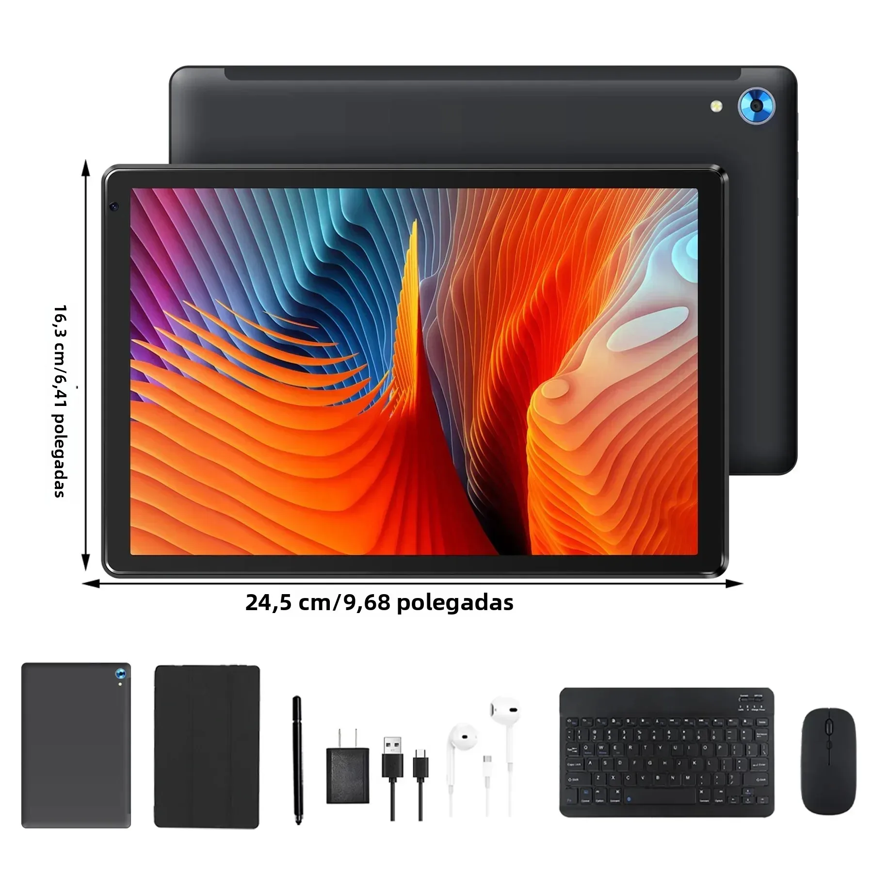 Uero c101l 10 Polegada android 15 tablet a523 octa núcleo comprimidos 24gb + 128gb 1 tb expansão wifi 6 5mp + 8mp câmera teclado mouse conjunto