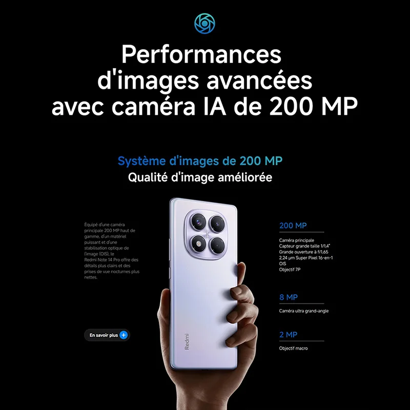 Xiaomi Redmi Note 14 Pro 4G, Nfc, Smartphone, Mediatek Helio G100-Ultra, Amoled Scherm Van Inches, 120Hz, Camera Van 200 Mp, Batterij Van 5500Mah,Oplader niet inbegrepen