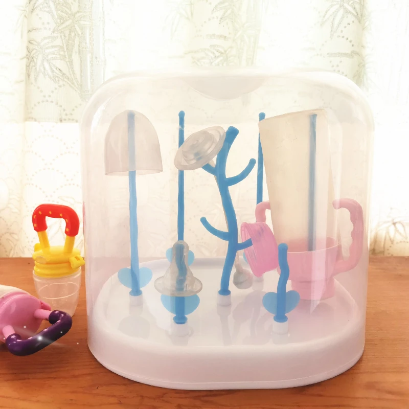 Rack de secagem de garrafa de bebê suporte de copo de alimentação removível em forma de árvore rack de limpeza chupetas e acessórios prateleira de secagem de armazenamento