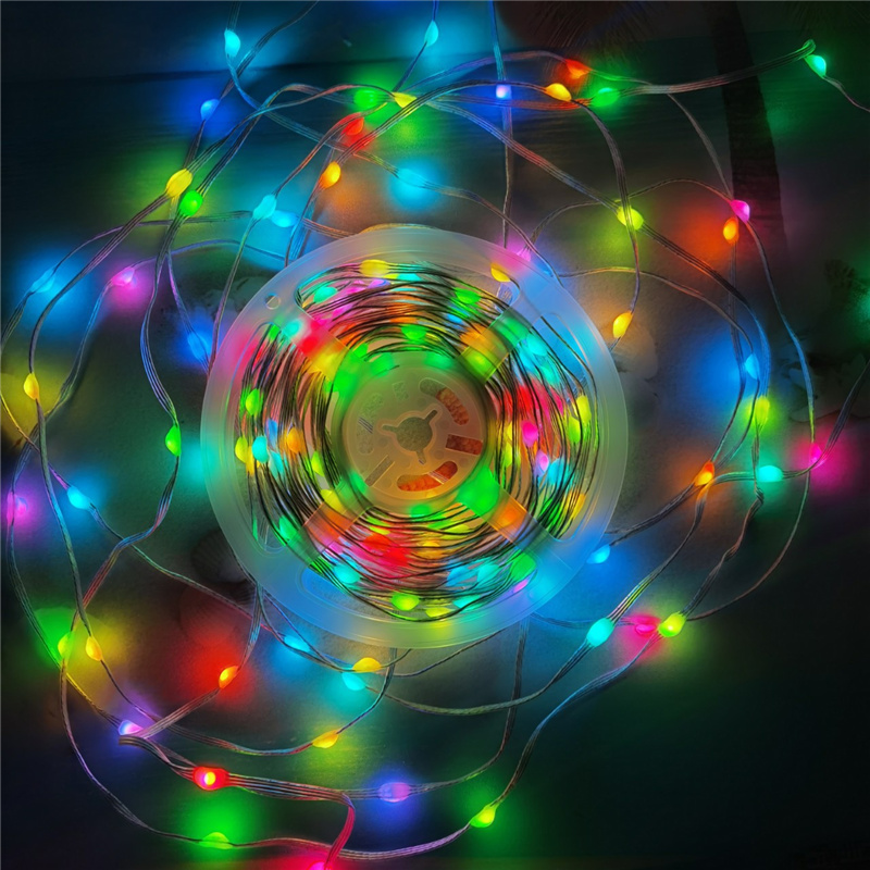WS2812B guirnaldas de luces USB Bluetooth LED guirnaldas de luces Dreamcolor RGBIC fiesta luces de Navidad decoración de boda guirnalda