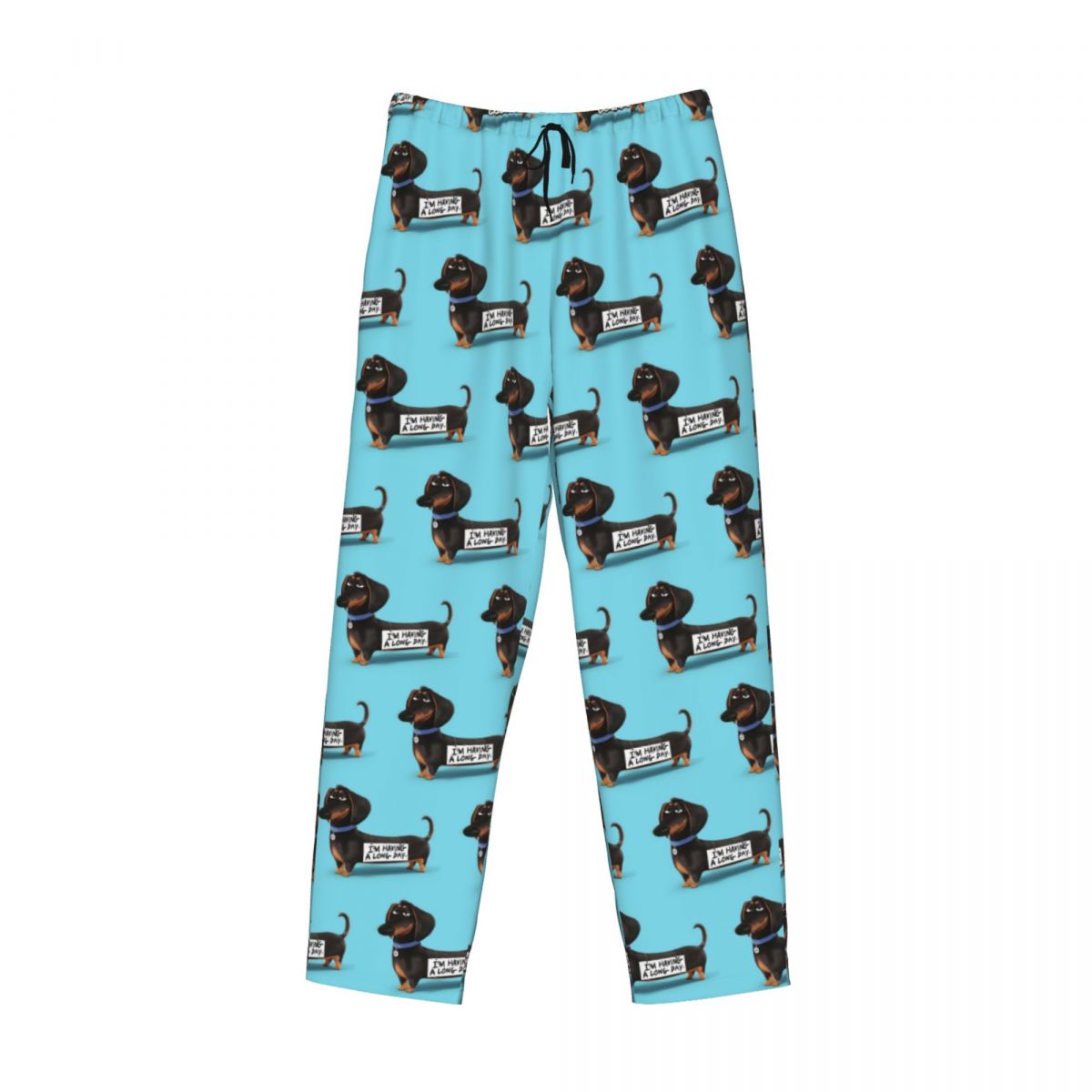 Pantalones de pijama con estampado personalizado para hombre, ropa de dormir con estampado divertido de perro salchicha, tejón, salchicha, pantalones de dormir con bolsillos