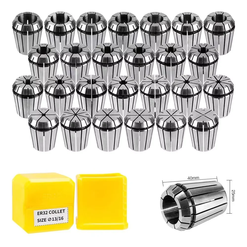 ER11 ER16 ER20 ER25 ER32 ER40 Precision Spring Collet Chuck 0.015mm for CNC Milling Tool Holder Engraving Machine Spindle Motor
