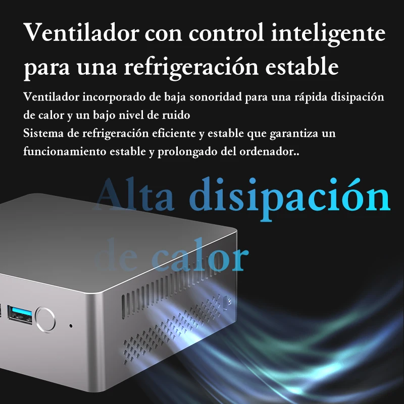 Mini PC Microdata N100 con Win11 64 bit,Intel Alder Lake N100 8GB de RAM, 256GB, SSD, Wifi, BT, 1000M, LAN