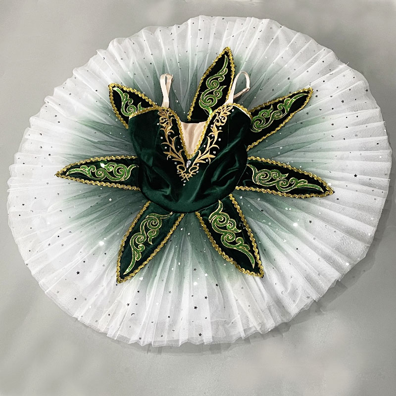 Kinder Ballett Kostüm Tutu Rock Schwan See Performance Kostüm Smaragd Tutu Rock kleinen Schwan Strap srock