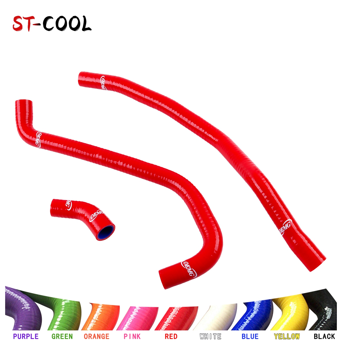 Für 2006–2017 Yamaha Raptor 700 YFM700R 2007 2008 2009 2010 2011 2012 2013 2014 ATV Kühler Silikon Schläuche Kit 3 Stück 10 Farben