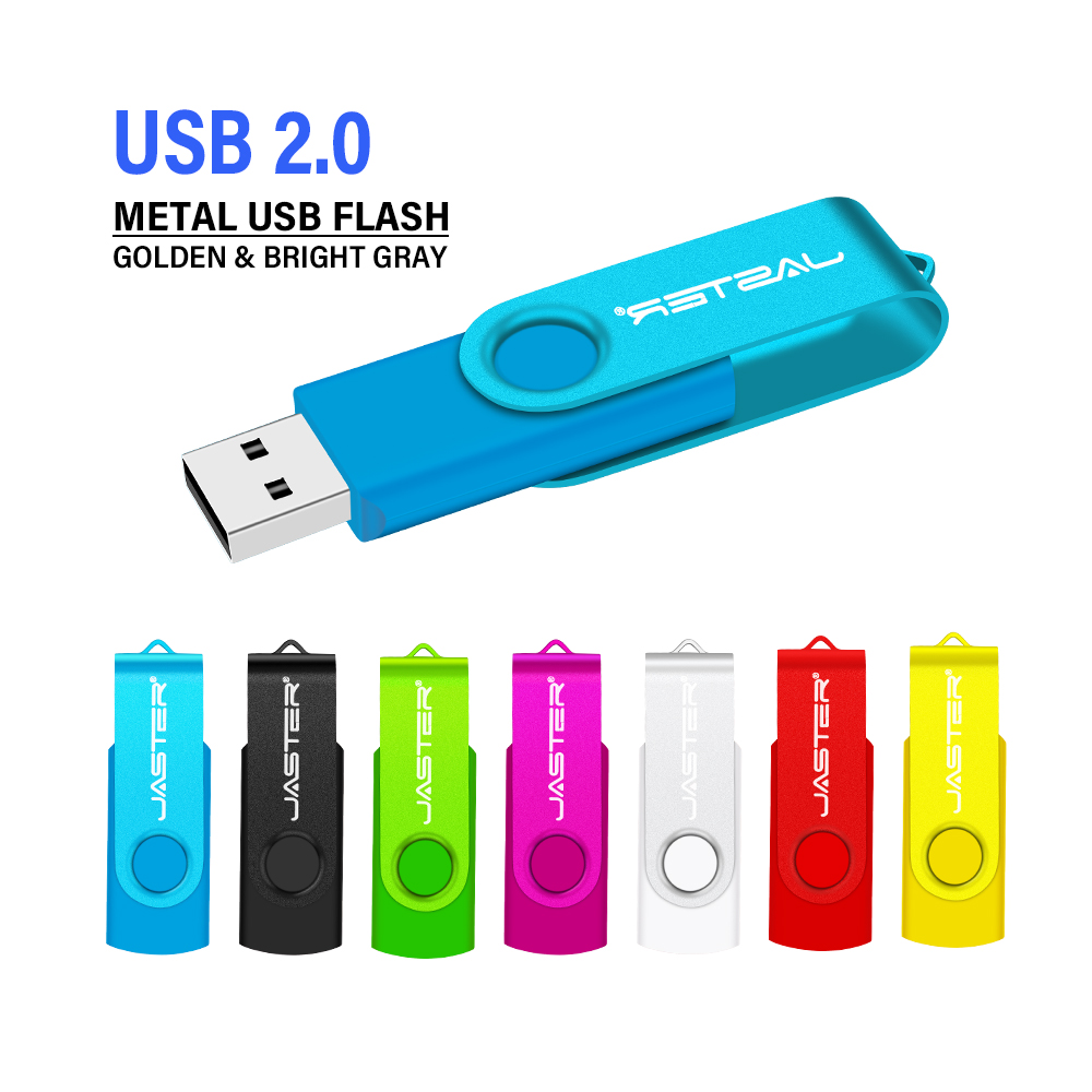 Jaster 360 ° drehbares USB-Flash-Laufwerk 64GB kostenlos Schlüssel anhänger USB-Stick 32GB Metall clip Memory Stick 16g schwarz rot blau grün u dis