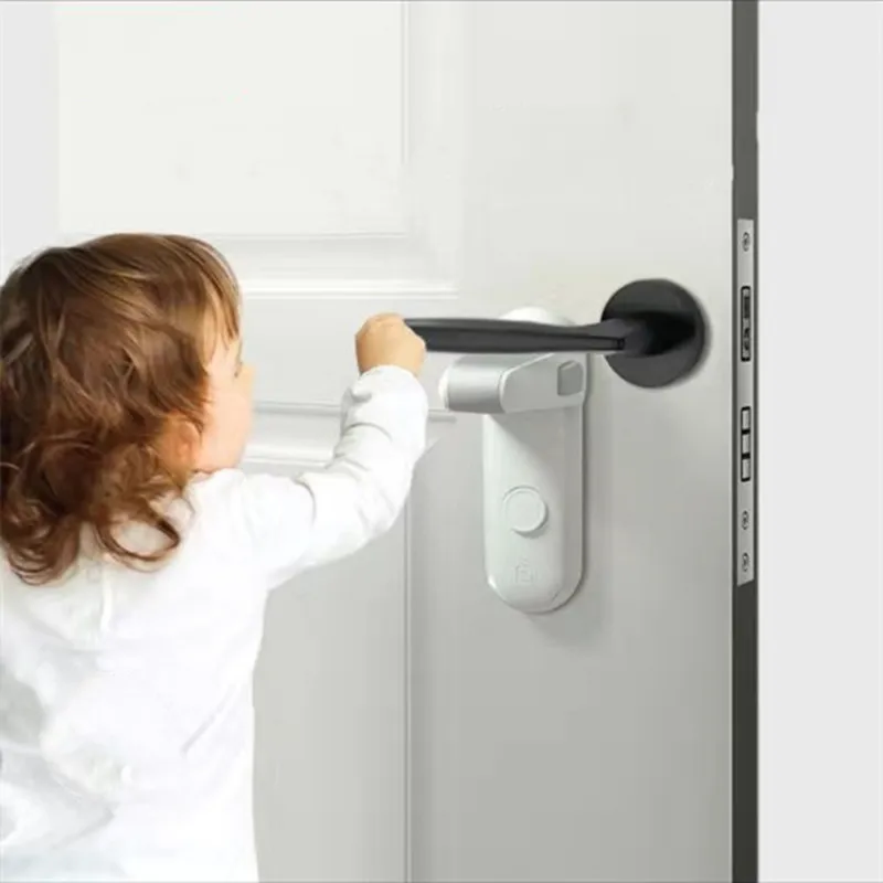 An Toàn Trẻ Em Tay Nắm Cửa Ổ Khóa Bảo Vệ Bé Tay Nắm Cửa Ổ Khóa Thú Cưng Phòng Cửa Tay Cầm Ổ Khóa Dễ Dàng Lắp Đặt Và Sử Dụng băng Keo 3M VHB Keo