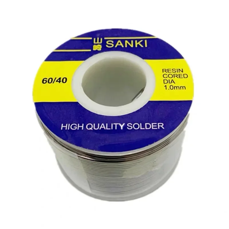 SANKI 60/40 Cable de soldadura de alta calidad, baja temperatura, punto de fusión, 250g, 0,3/0,5/0,6/0,8/1mm, para vidrio coloreado