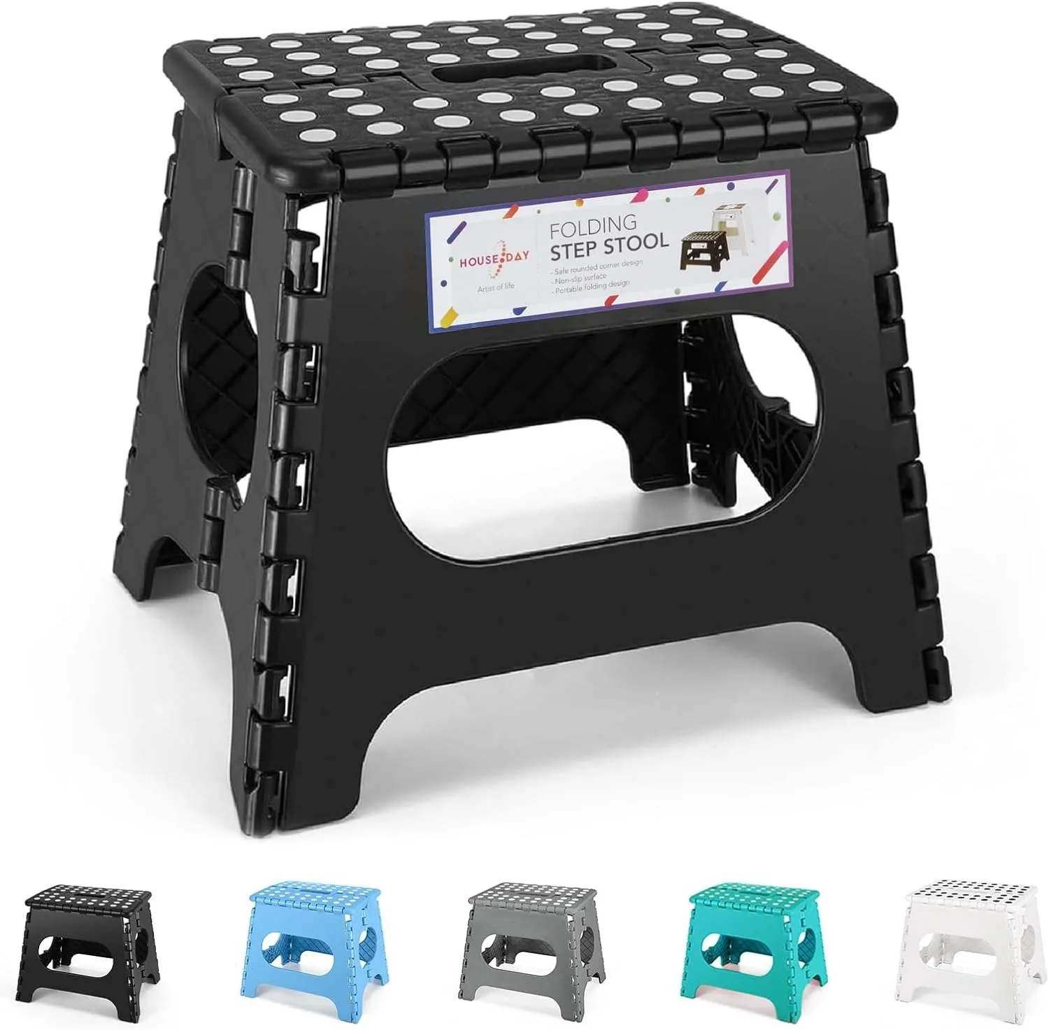 Banqueta dobrável infantil – Banqueta dobrável para crianças (preta)