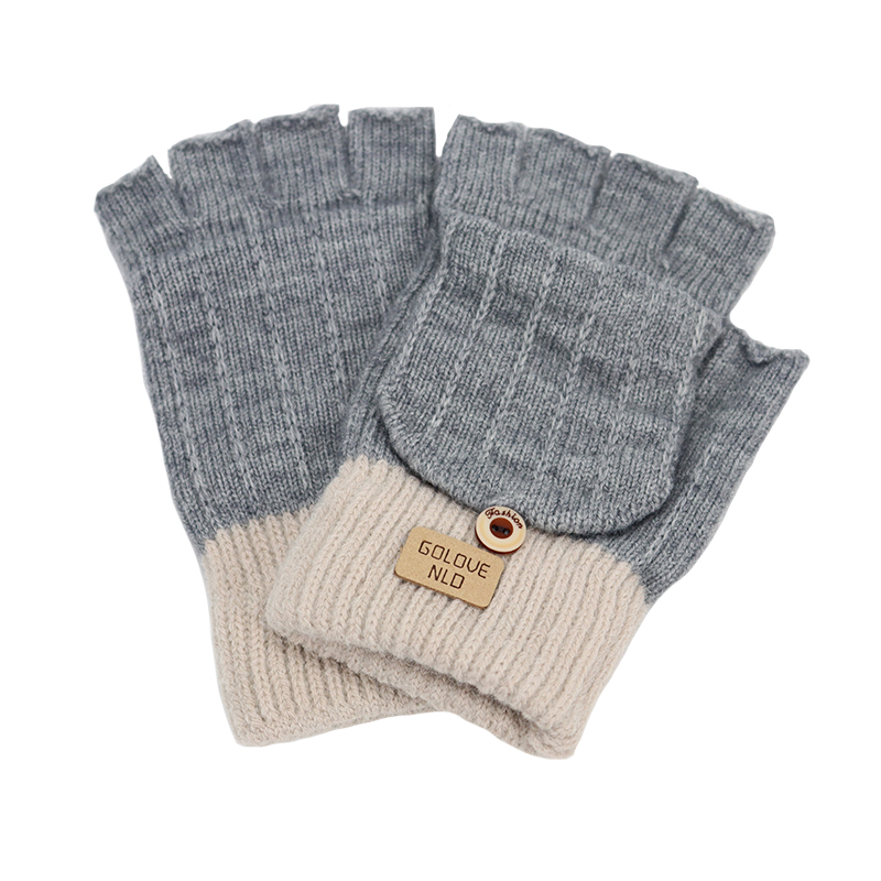 패션 여성 핑거리스 겨울 장갑 손가락 보호 커버 솔리드 unsex 남성 여성 학생 따뜻한 장갑