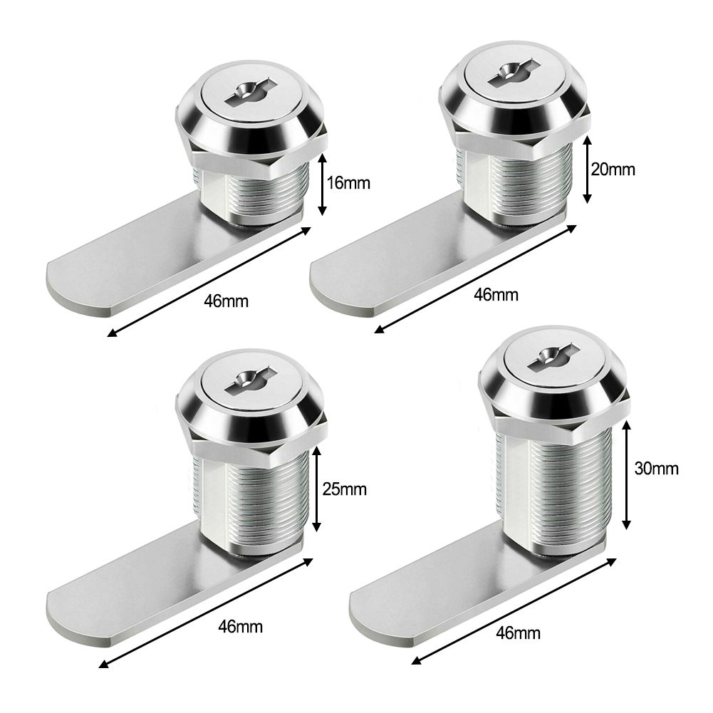 Drawer Cabinet Lock Mail Box Locker Cam Lock Cupboard Door Tongue Lock With 2 Key Furniture Hardware